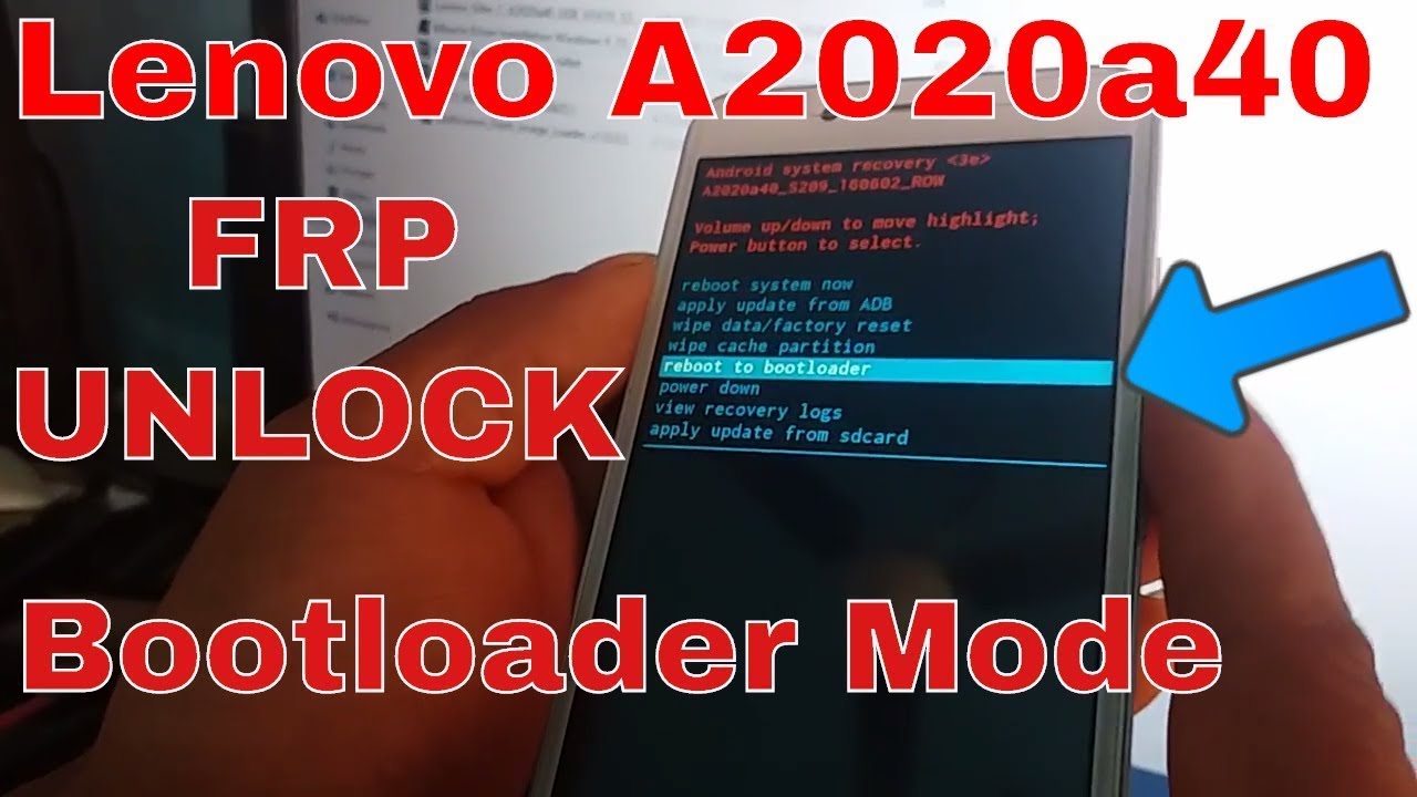 lenovo A2020a40 frp unlock YouTube