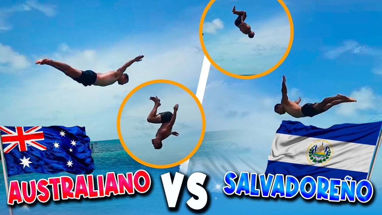 COMPETENCIA DE CLAVADOS 🤩 Camarón reta a un AUSTRALIANO  ¿Quien hizo mejores clavados?