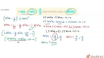 If `sinx+cosx=1/5`, then find the value of `tan 2x`.