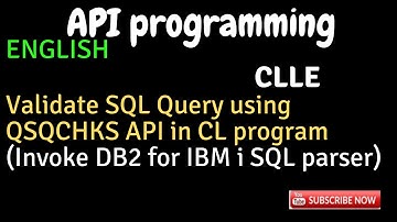 Using QSQCHKS to validate SQL statements in CL