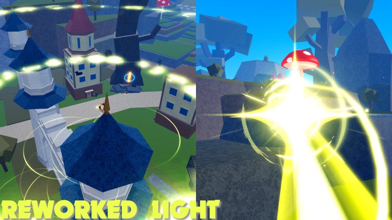 REWORKED: Light Light Fruit Showcase in Blox fruits (ROBLOX