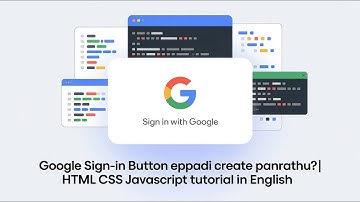Google Sign-In Button Eppadi Create Panrathu? | HTML CSS JavaScript Tutorial in English