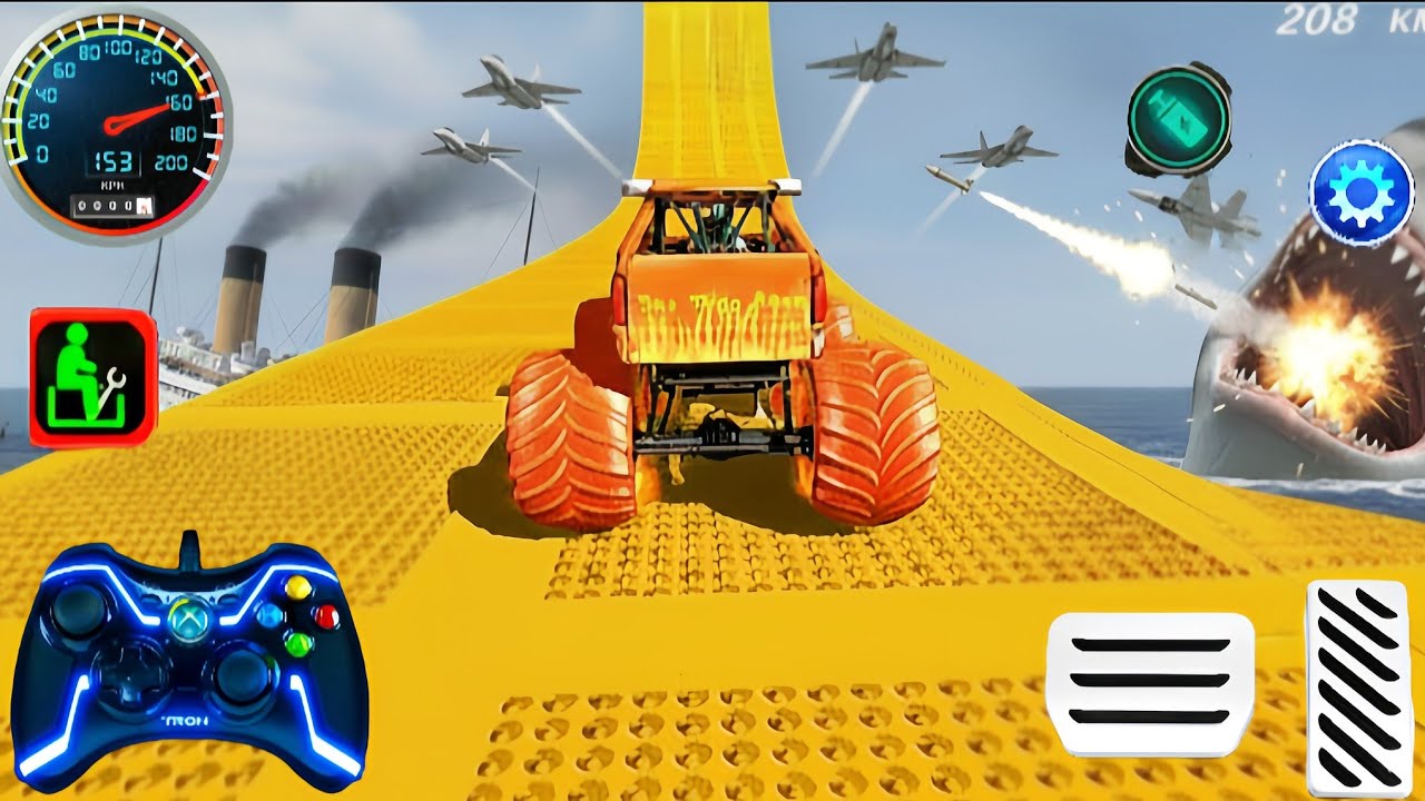 Mega Ramp Challenge 😱 Ultimate GT Monster Truck Stunts | Android Gameplay #2 