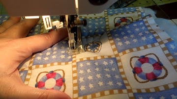 Free motion quilting one handed