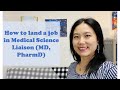 How to be a Medical Science Liaison as a MD/PharmD