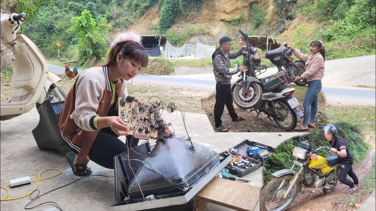 Full video: Genius girl repairs motorcycles, electric bikes, and gasoline engines.