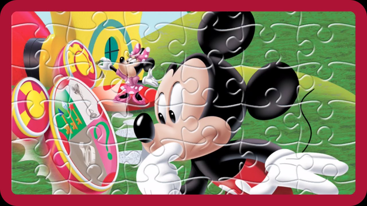 Mickey Mouse Jigsaw Puzzles | Disney Jigsaw Puzzle with Finger Family Children's Nursery Rhymes