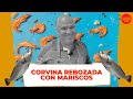 Receta de corvina rebozada con mariscos en salsa blanca / Cocinero Designado