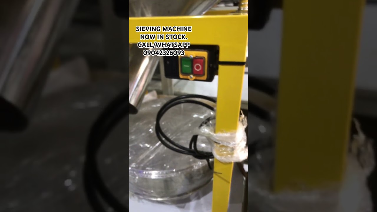 Commercial sieving machine. 