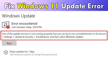 How to Fix Windows Update Error One of the update service is not running properly in Windows 11