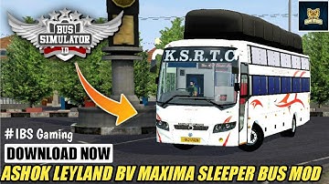 🔴🔵Download ASHOK LEYLAND BV MAXIMA SLEEPER BUS MOD for Bus Simulator Indonesia V3.5