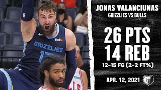 Jonas Valanciunas Drops THUNDEROUS Clutch Time Double-Double vs Bulls | NBA Season 2020-21