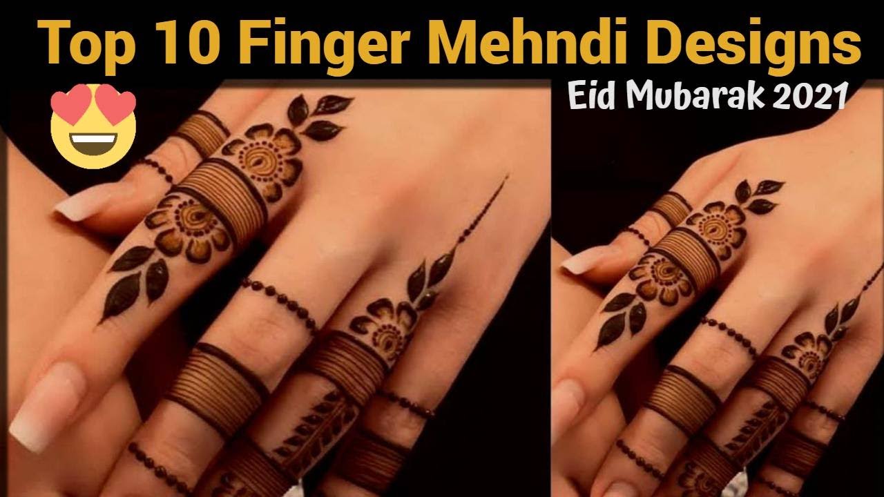 Eid 21 Latest Mehndi Designs Simple Finger Mehndi Designs 21 New Eid Mehndi Designs 21 Youtube