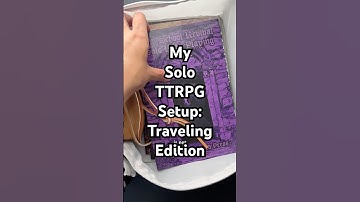 Hier is mijn solo TTRPG-opstelling voor op reis... voor nu is hij nog een beetje te groot, haha! ...