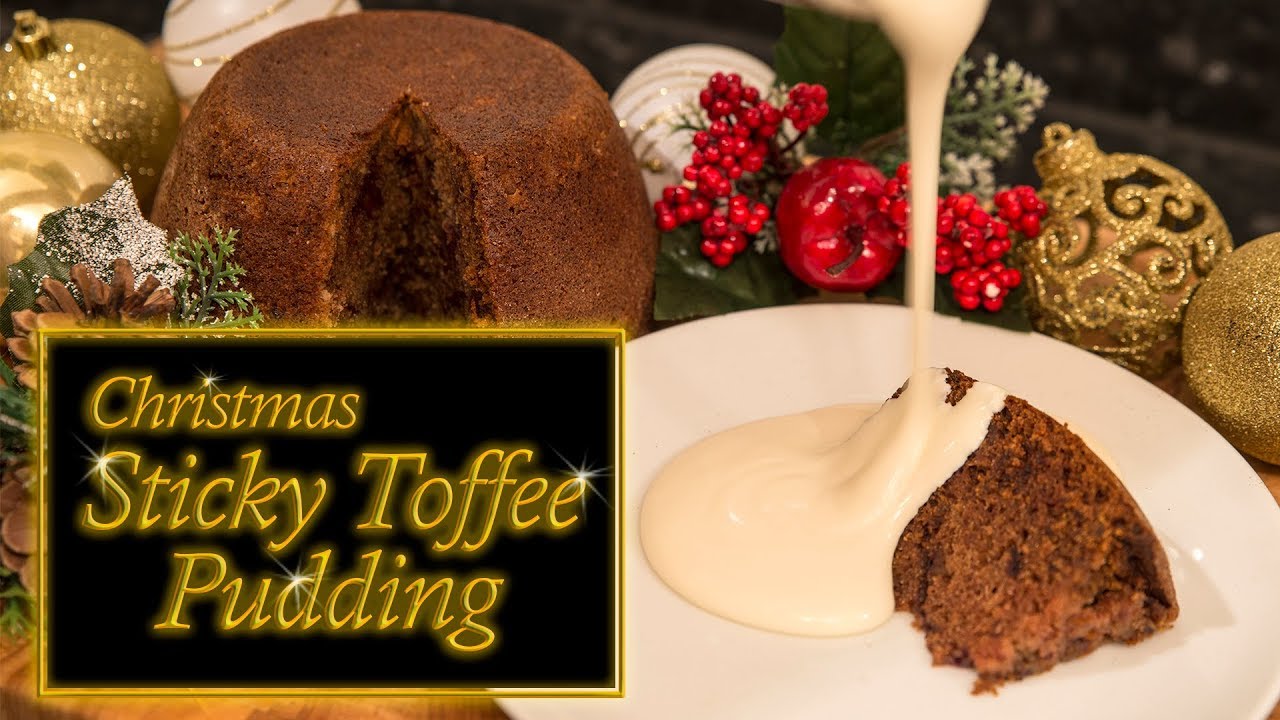 Sticky toffee Christmas pudding