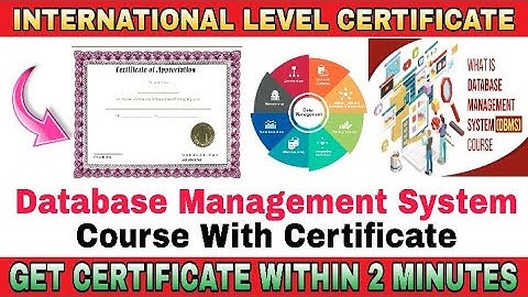 International E Quiz on Database Management System I Free DBMS Certificate I Digital Classroom