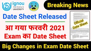 [Breaking News] IGNOU Released Feb 2021 Exam Date Sheet | ignou feb 2021 exam date sheet | exam date