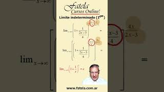 Límite indeterminado 1^(infinito). Ejemplo de solución asemejando a la definición de e