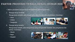 Apa itu Faktor Produksi 