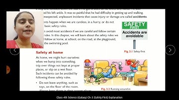 Class-4th Science (Galaxy) Ch-3 (Safety First) Explanation