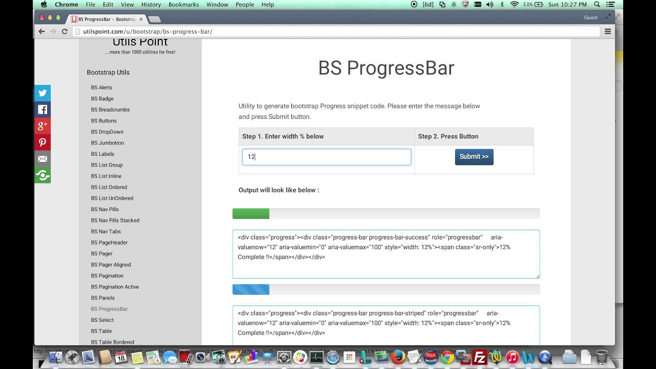 Bootstrap Progressbar - YouTube