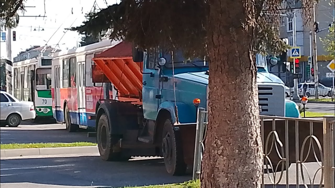 Троллейбус дальше не идёт! неудачная поездка на ЗиУ-682Г-016.05 70!, из-за ярмарки в центре ещё и 55