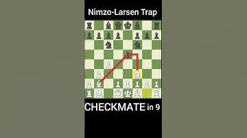 Nimzo-Larsen Trap winning fast #shorts #chess
