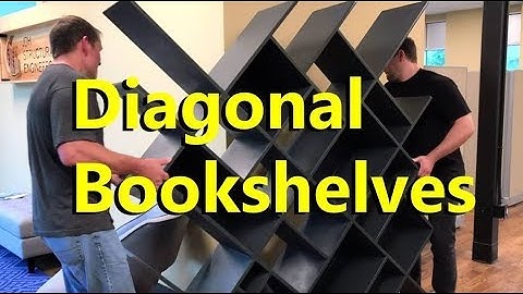 Diagonal bookshelves