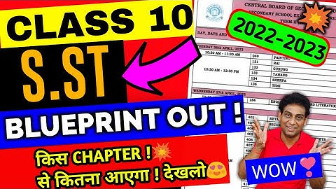 CBSE Released Official Blueprint of Class 10 Social Science | CBSE Board Exam 2022-23 |Class 10 S.ST