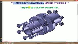 Geometry create  for  Flange coupling assembly created in Creo 2.0 part-1