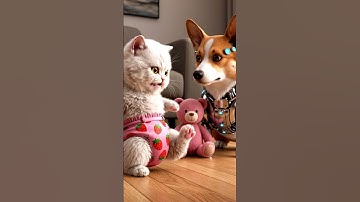 💔Forgiveness Made Him Grow The Kitten & Robot Dog Story#cat #catshorts #catlovers #catmemes #Funny