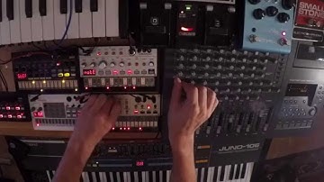 Live Dub Techno Korg SQ-1 & MS20, Volca, Roland Juno 106, Strymon Blue Sky, Boss RE20