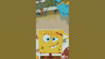 SPONGEBOB | MINECRAFT PIXEL ART | #shorts #minecraft #pixelart #spongebob #cartoon #trending #viral