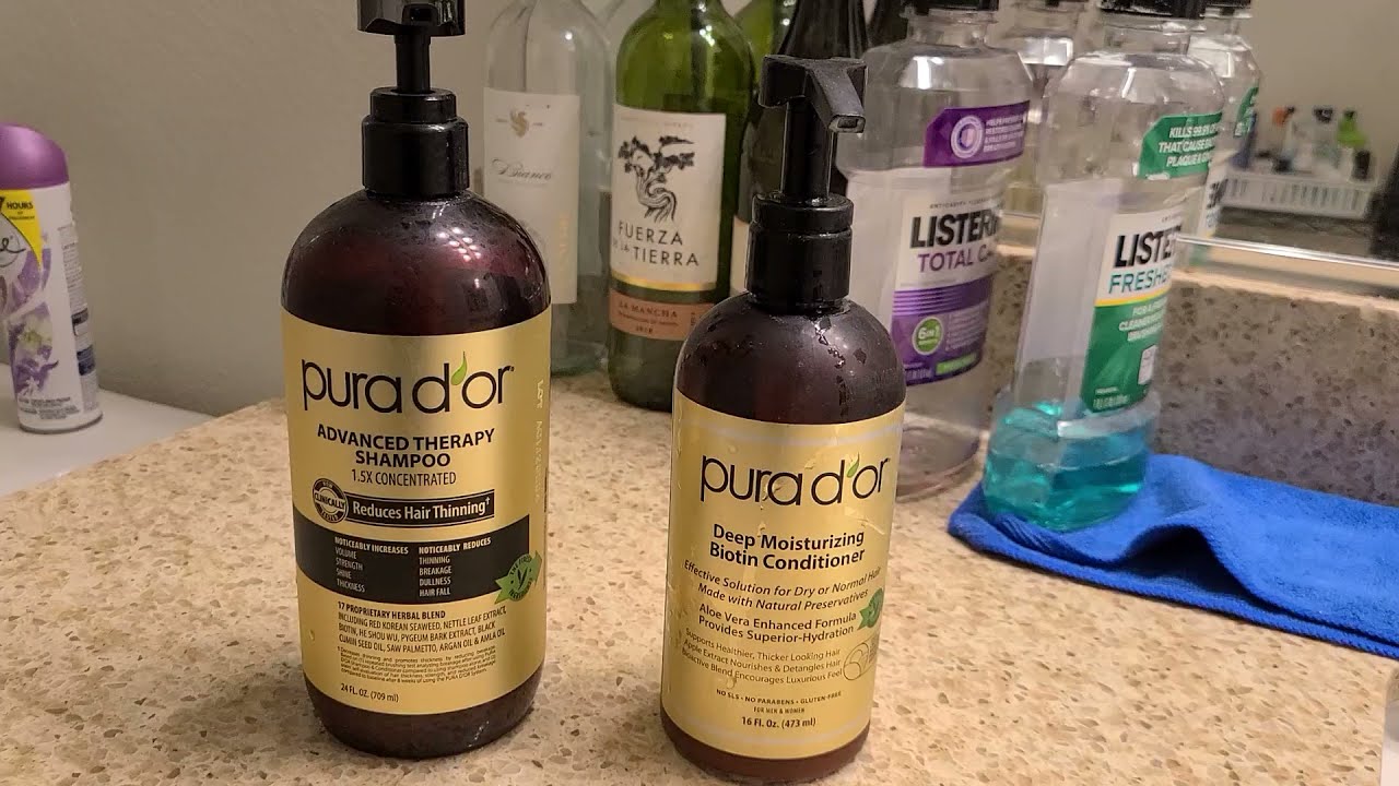 PURA D'OR Professional Grade Biotin Shampoo For Thinning Hair, Clinically  Proven Anti-Thinning Hair Care, 2X Concentrated DHT Blocker Hair Thickening
