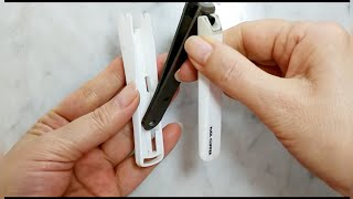 爪切りのカバーを外して先の広がった爪を整えるVol.70 Use a nail clipper to trim the widened nail