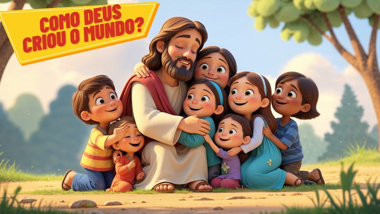 COMO DEUS CRIOU O MUNDO?! | História Bíblica Infantil