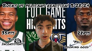 BUCKS INCONSISTENT! Milwaukee Bucks vs New Orleans Pelicans - Full Highlights | NBA Season REACTION