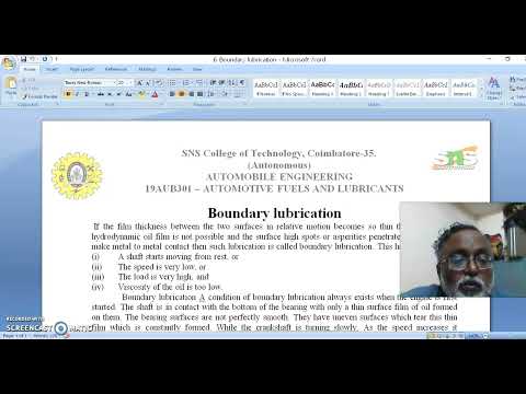 Elastodynamic Lubrication