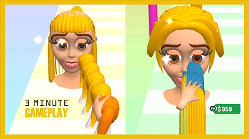 Wig Maker | 3 Minute Gameplay pt.05 | Level 19-22