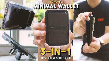 Best Minimalist Wallet? Key Holder with Phone Stand | Puncube Minimal Wallet