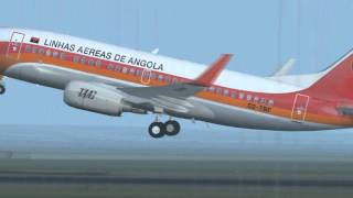 TAAG 737 Takeoff in Rainy Conditions screenshot 1