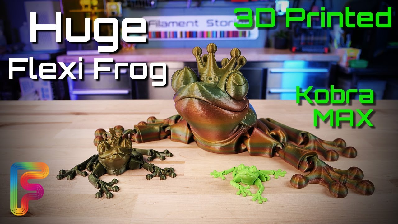 3D Printing HUGE Flexi Frog on the Anycubic Kobra Max