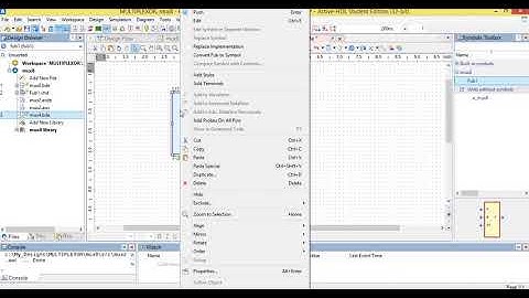 VHDL multiplexor 8 a 1 con descripción comportamental Active HDL