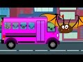 Bat Wheels On The Bus | Wheels On Bus Go Round And Round Nursery Rhyme