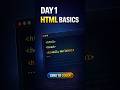 Day 1 starts now 🚀 #coding #ai #learncoding #html #challenge