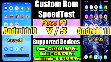 Android 10 VS Android 11 Custom Rom Speedtest in 2021 | Arrow OS VS Kang OS Rom Speedtest 2021