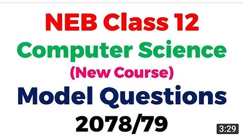 Class 12 Computer Science Sample Model Question With Specifications Grid According to CDC