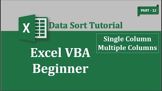 EXCEL VBA #13: DATA SORTING