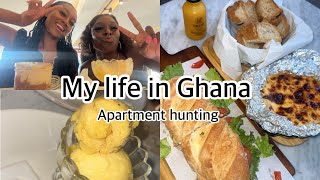 Living in Ghana | apartment hunting | eating out | self care