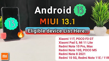 Xiaomi Android 13 & MIUI 13.1 Update Internal Testing Start | MIUI 14 | 9 Eligible Devices List Here